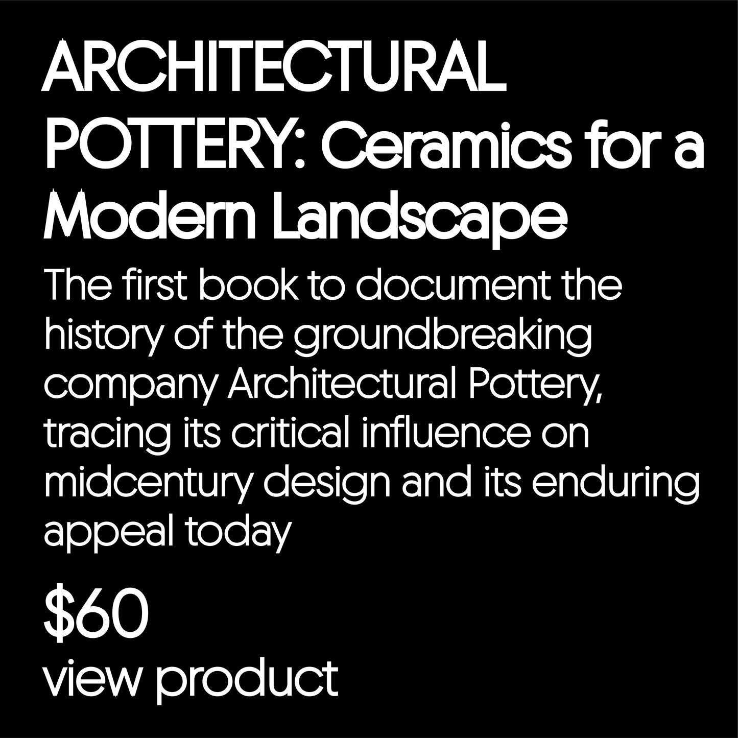 Architectural Pottery: Ceramics for a Modern Landscape