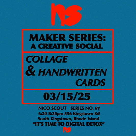 MAKER SERIES: Collage & Handwritten Cards Social March 15th 6:30-8:30pm