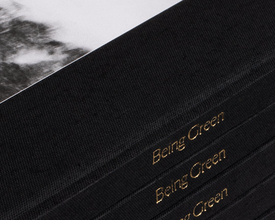 close up of black binding