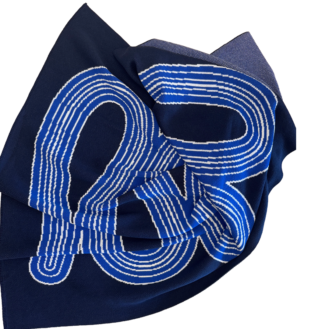 Dark Blue Zag Blanket