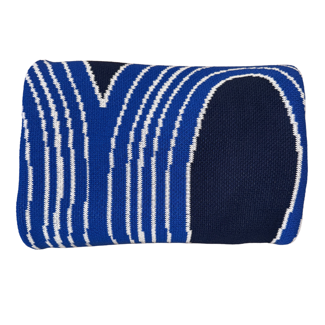 Dark Blue Zag Blanket