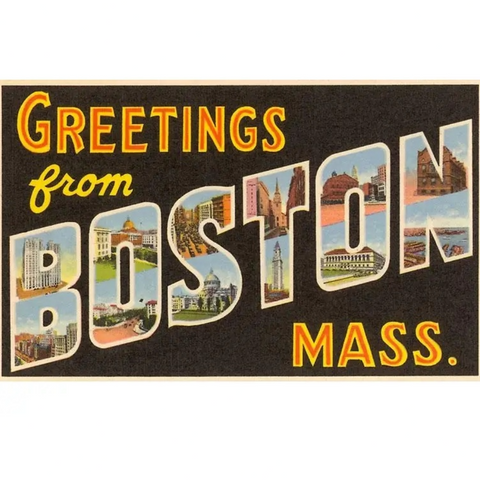 Greetings From Boston Postcard