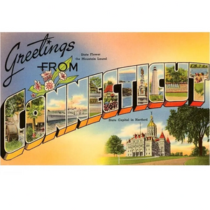 Greetings From Connecticut Postcard