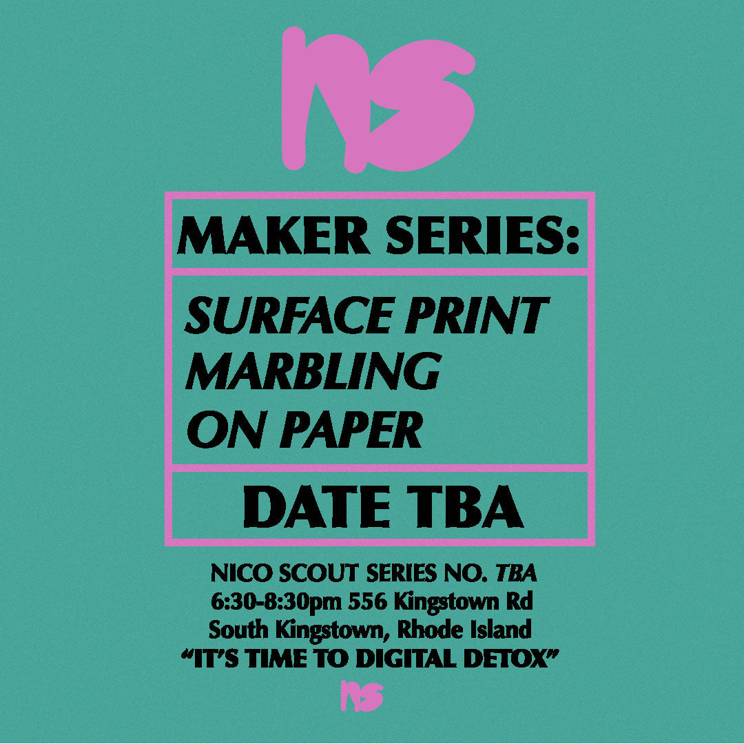 [Coming Soon] MAKER SERIES: Surface Print Marbling DATE TBA [Unavailable for purchase]