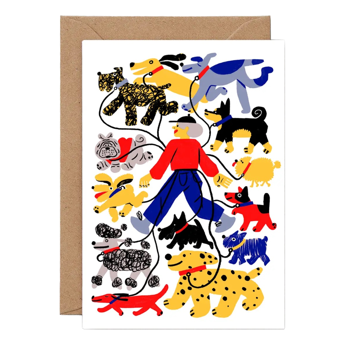 NY Dog Walker Greeting Card