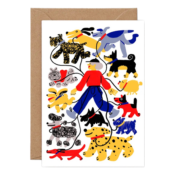NY Dog Walker Greeting Card