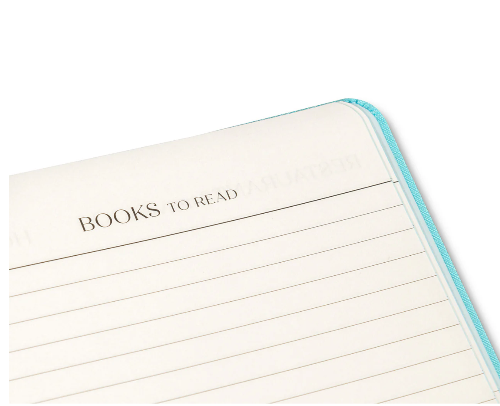 Notebook with 'Books to Read' list on a white background