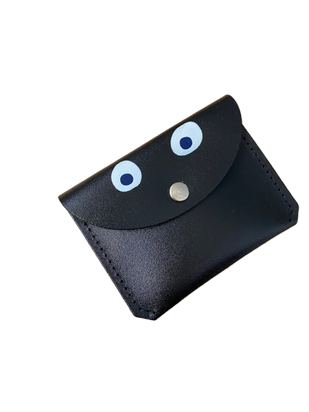 Googly Eye Cash Stash Mini Wallet - Black