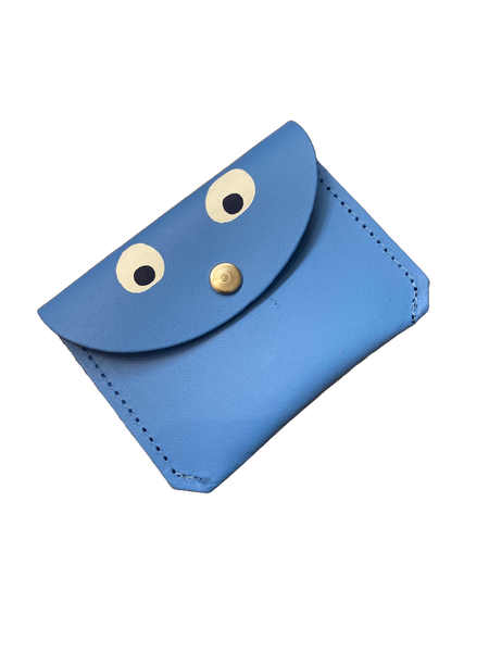 Googly Eye Cash Stash Mini Wallet - Blue