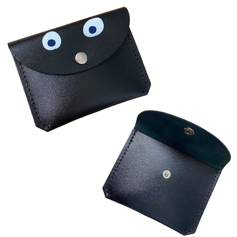 Googly Eye Cash Stash Mini Wallet - Black